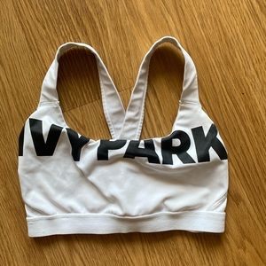 IVY PARK WHITE LOGO SPORTSBRA
